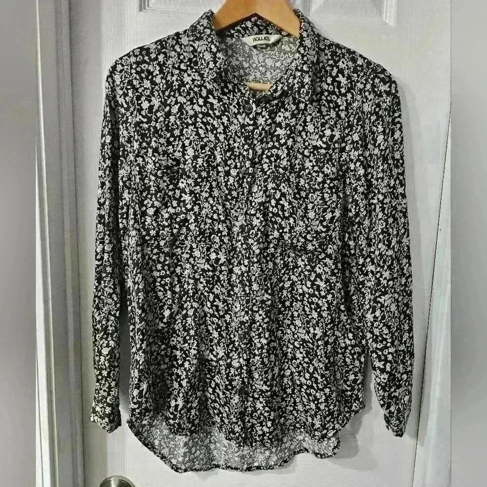 Rollas night floral shirt